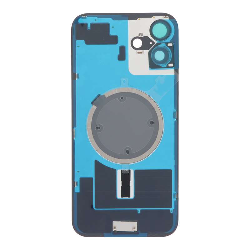 Battery Door + Back Camera Lens and Bezel with Magnetism Ring+Metal Plate for iPhone 16 Plus Pink...