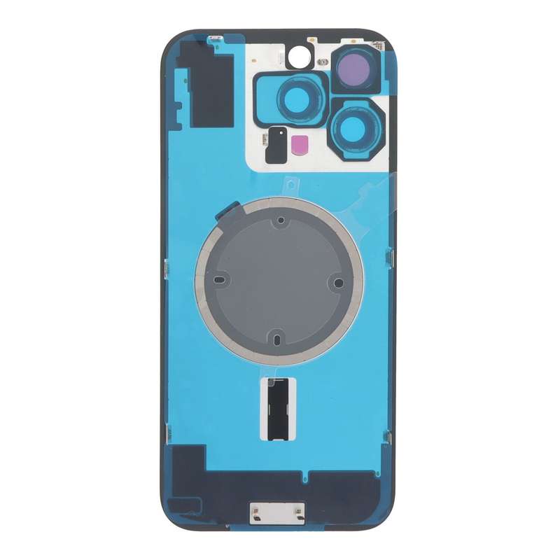 Battery Door + Back Camera Lens and Bezel with Magnetism Ring+Metal Plate for iPhone 16 Pro Max B...