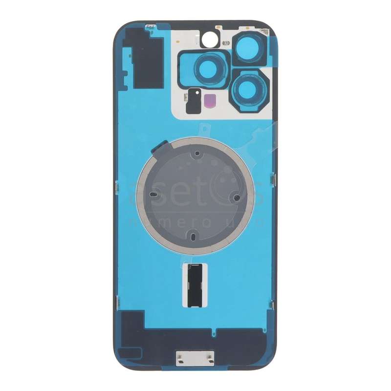 Battery Door + Back Camera Lens and Bezel with Magnetism Ring+Metal Plate for iPhone 16 Pro Max D...