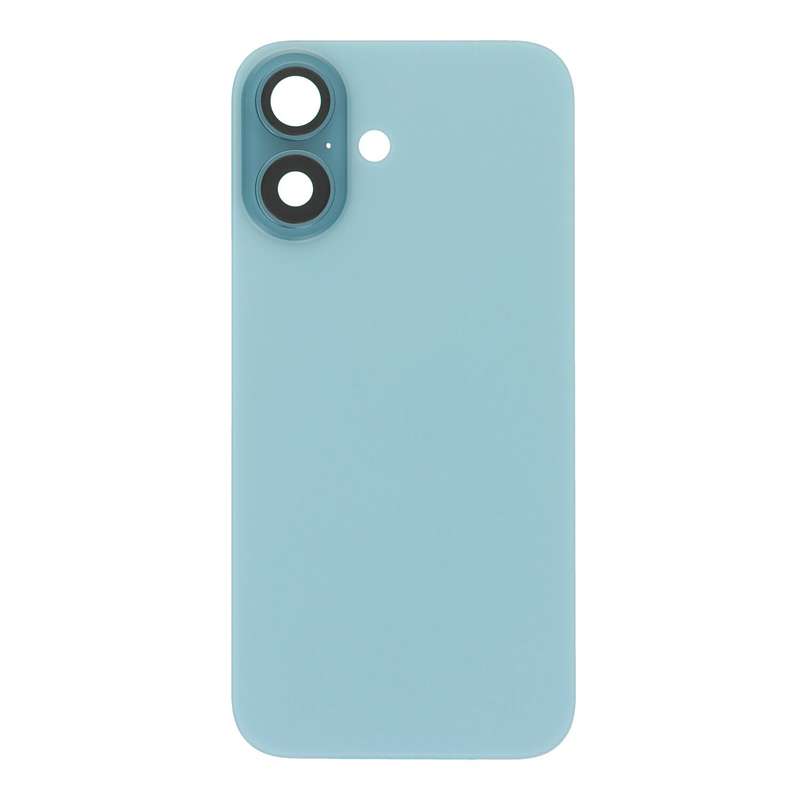 Battery Door + Back Camera Lens and Bezel with Magnetism Ring+Metal Plate for iPhone 16 Teal OEM