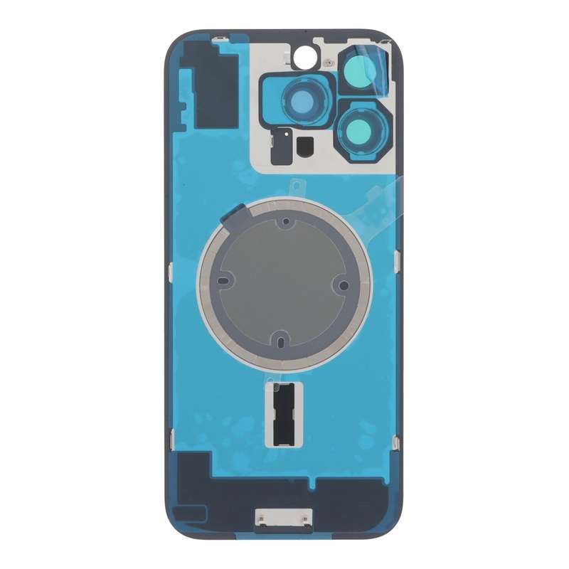 Battery Door + Back Camera Lens and Bezel with Magnetism Ring+Metal Plate for iPhone 16 Pro Max W...