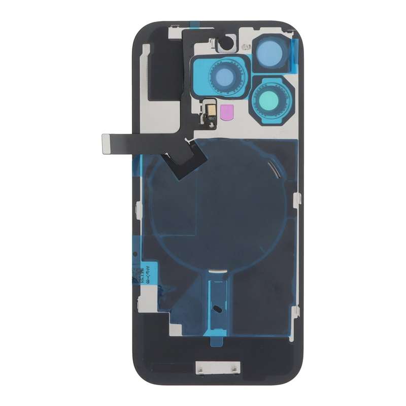 Battery Door + Back Camera Lens and Bezel with Magnetism Ring+Metal Plate+Wireless Charger Chip+F...