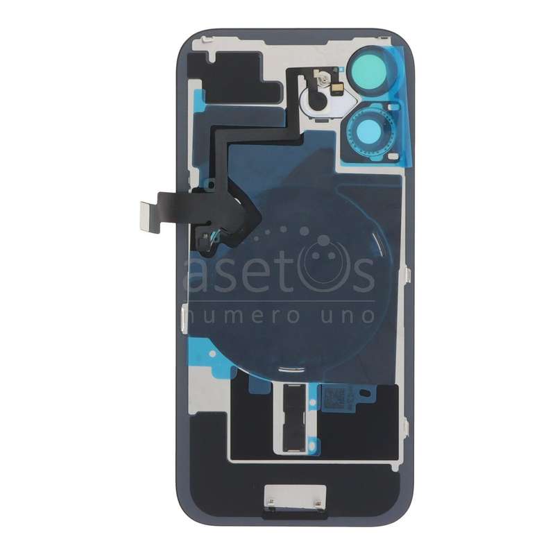 Battery Door + Back Camera Lens and Bezel with Magnetism Ring+Metal Plate+Wireless Charger Chip+F...