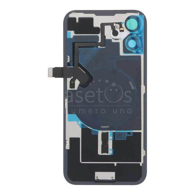 Battery Door + Back Camera Lens and Bezel with Magnetism Ring+Metal Plate+Wireless Charger Chip+F...