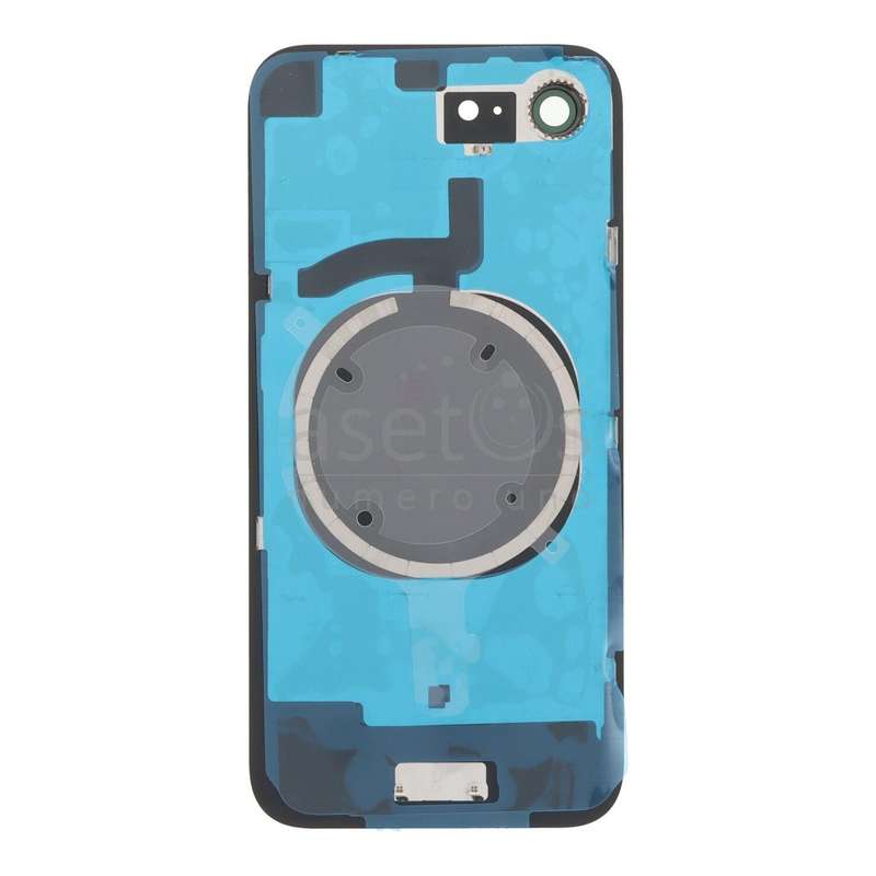 Battery Door + Back Camera Lens and Bezel with Bracket for iPhone 16e Black OEM