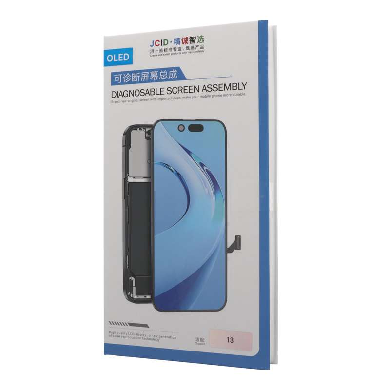 Screen Replacement for iPhone 13 6.1" Non Replace Chip + Diagnosable JCID Soft OLED Black HQ