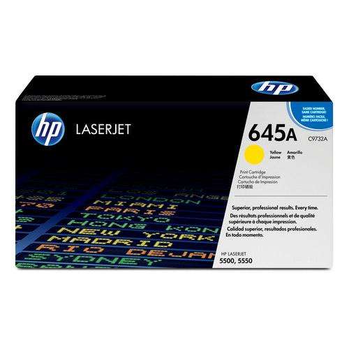 HP 645A CLJ 5500 YELLOW PRINT CARTRIDGE APPROXIMATELY CARTRIDGE YIELD 12 000 PGS BASED ON 5% COVE...