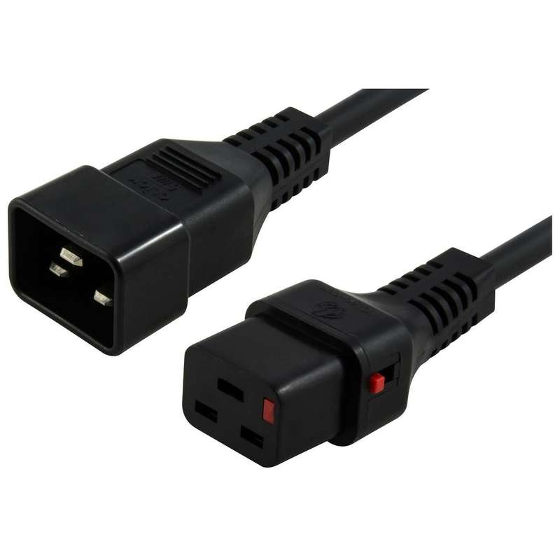 2M C19 F TO C20 M LOCKABLE POWER CABLE RED