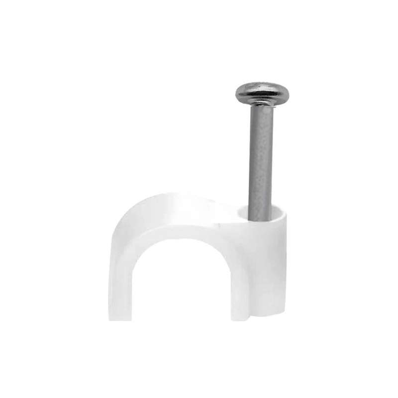 8mm Cable Clips 100 Pack White