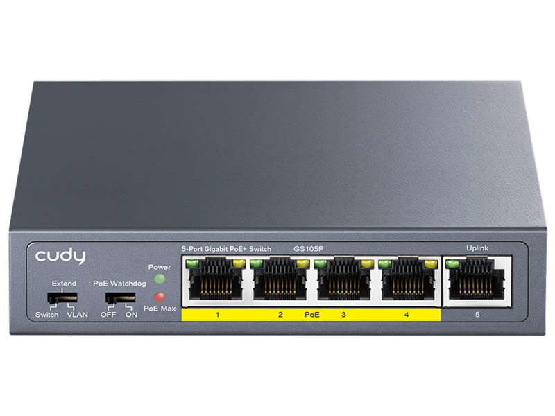 Cudy 5 Port Gigabit 4 PoE 31W Switch | GS105P