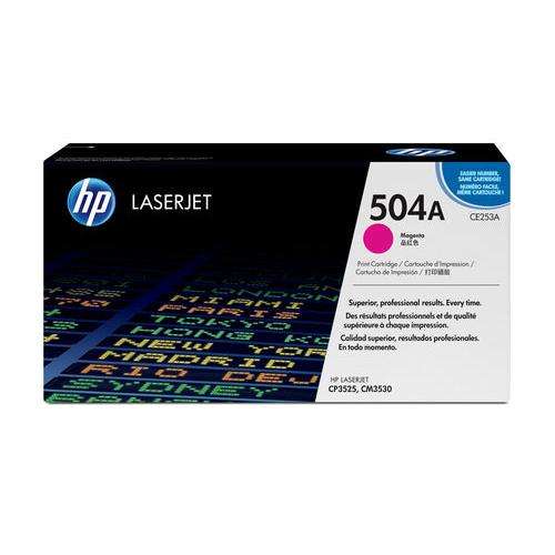 HP 504A CP3525/CM3530 MFP MAGENTA PRINT TONER CARTRIDGE PRINTS APPROXIMATELY 7 000 PGS USING ISO/...