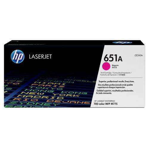 HP 651A LASERJET ENTERPRISE 700 COLOR MFP M775 SERIES MAGENTA PRINT TONER CARTRIDGE