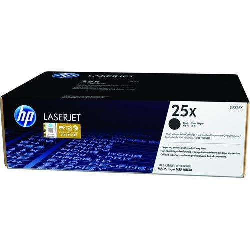 HP 25X LASERJET M806/M830 BLACK PRINT TONER CARTRIDGE PRINTS APPROXIMATELY 34500 PGS USING THE IS...