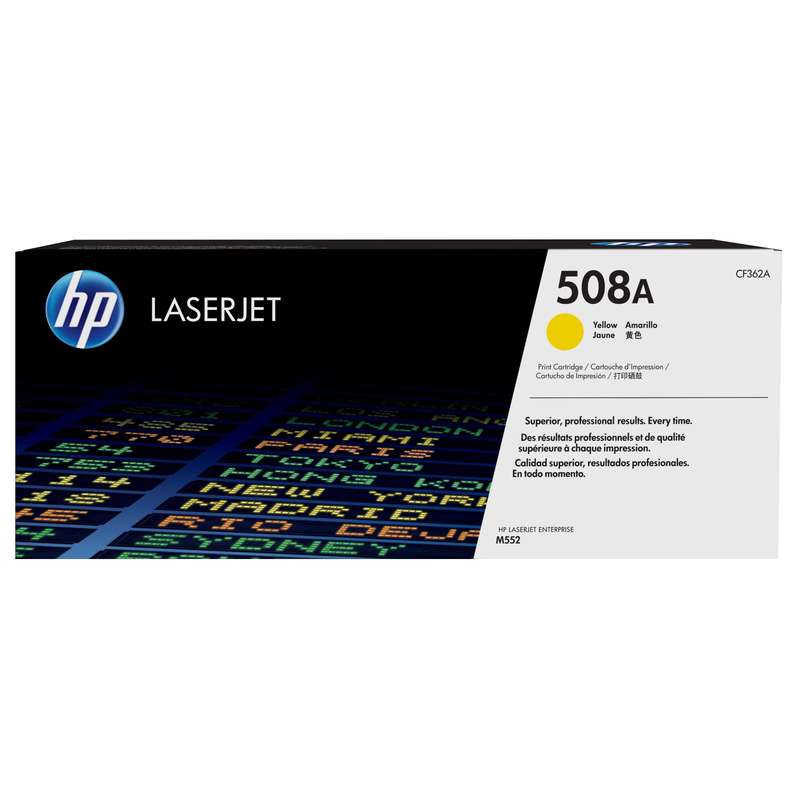 HP 508A YELLOW LASERJET ENT M552/M553 TONER CARTRIDGE YIELD 5000 PGS