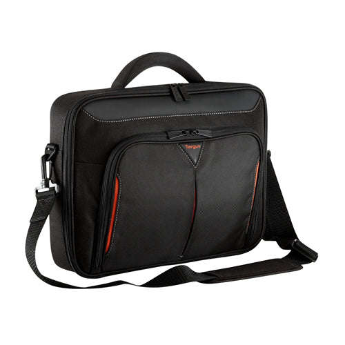 TARGUS CLASSIC 15 - 15.6 CLAMSHELL BLACK RE-ENFORCED ADJUSTABLE PADDED HANDLE FOR EXTRA COMFORT, ...