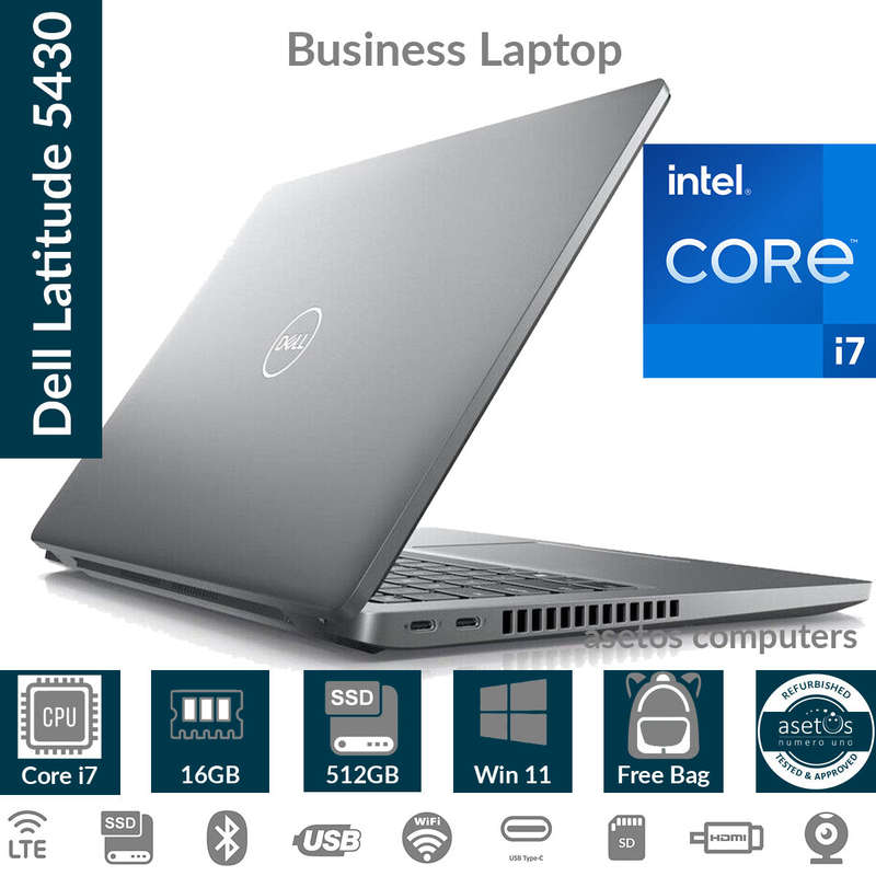 Dell Latitude 5430 12th Gen Core i7 - 1255U 512GB SSD 16GB RAM Win 11 Pro Laptop (Used)