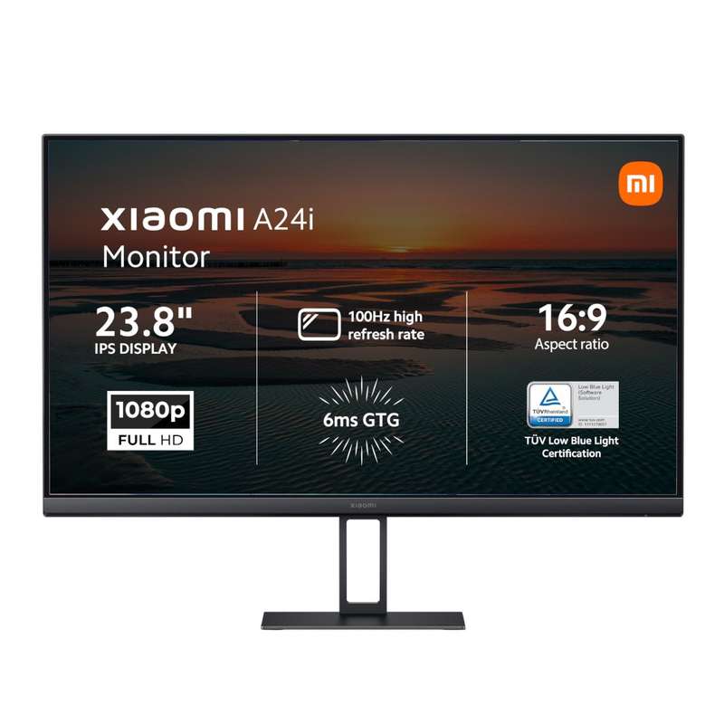 Xiaomi A24i 24" Full HD 1080p IPS Monitor (100Hz, 6ms, 16_9, HDMI/DP, Flicker-Free, and VESA Mount)