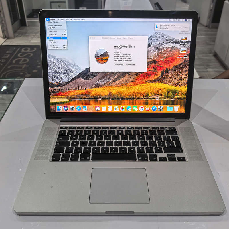 2015 Apple MacBook Pro 15-Inch Retina "Core i7" 2.2Ghz 2015, 16GB Mem, 256GB SSD  |  Model A1398 ...
