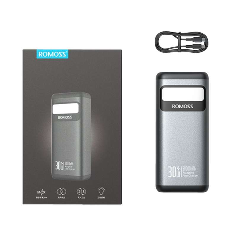 Romoss PMT30 30000mAh 30W Fast Charge Power Bank  Black