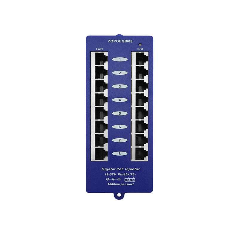 8 Port Gigabit Passive PoE Injector