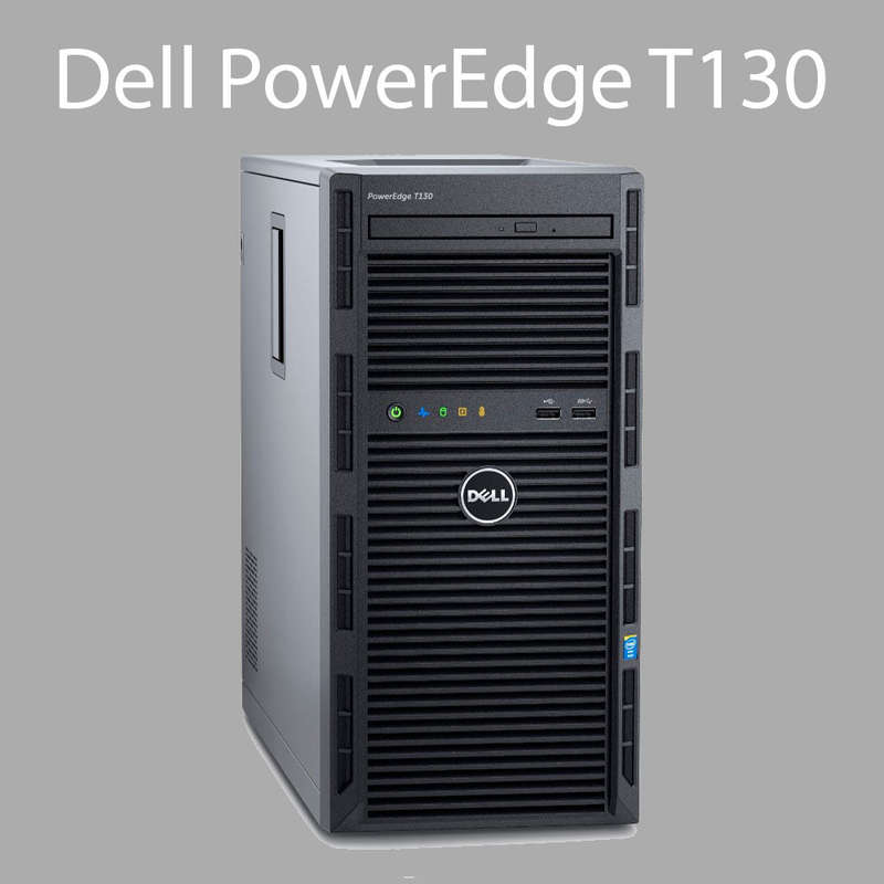 Dell PowerEdge T130, Intel Xeon E3-1220 v6 3.0GHz, 16GB RAM, 2 x 1TB SATA HDD Tower Server (Used ...