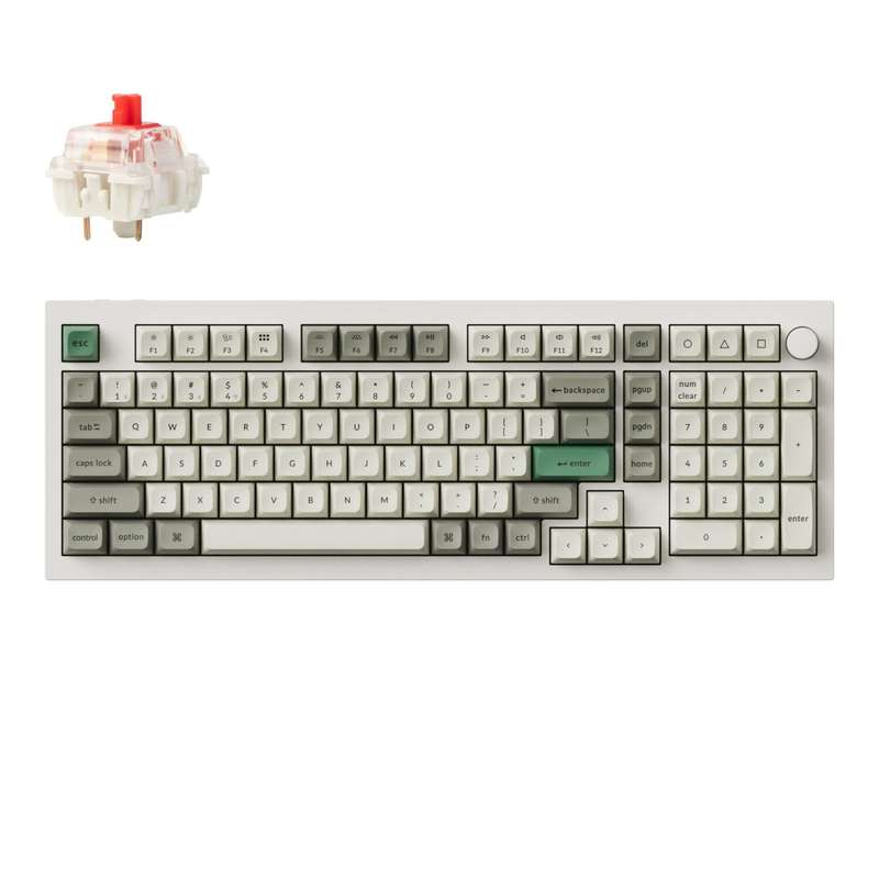 Keychron Q5M-M1 QMK/VIA Wireless Custom Keyboard - Shell White