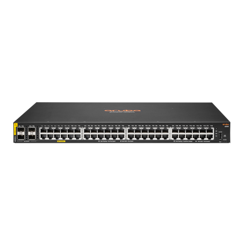 HPE ARUBA NETWORKING 6000 48G 4SFP MANAGED POE SWITCH