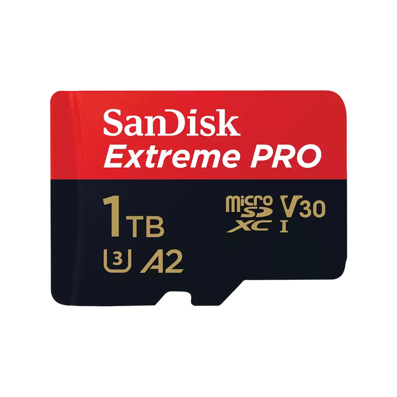 Sandisk Extreme Pro 1TB 4K Video MicroSDXC Card with Adapter
