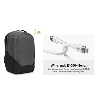 TARGUS CYPRESS ECO BACKPACK 15.6 WITH USB-C TO USB-C 240W CHARGING CABLE