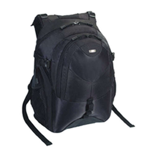 TARGUS CAMPUS 15IN-16IN BACKPACK (BLACK) HELPS ALLEVIATE BACK STRESS/STRAIN,MULTIPLE POCKETS FOR ...