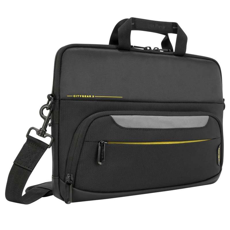 TARGUS CITYGEAR 12-14 SLIM TOPLOAD LAPTOP CASE BLACK SUPER-SLIM TECH CARRY CASE, MULTI-FIT TECH C...