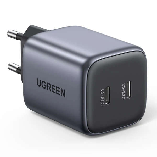 UGREEN 2 PORT GAN PD HOME CHARGER - 45W TYPE-C PORT WITH POWER DELIVERY 3.0. IT CAN FAST CHARGE Y...