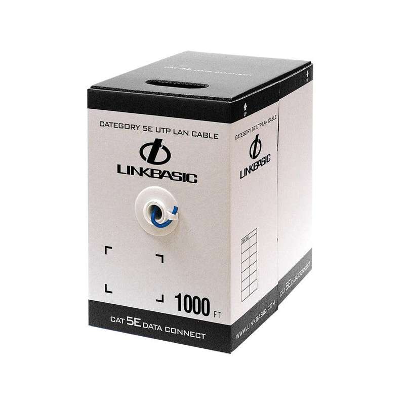 Linkbasic 305M Box Cat5e Solid Blue UTP Cable