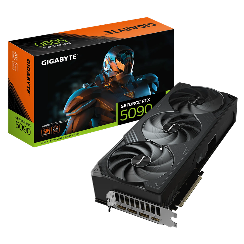GIGABYTE nVidia GeForce RTX 5090 WINDFORCE OC  - 32GB GDDR7; 512-Bit Memory Bus; 1x HDMI; 3x Disp...