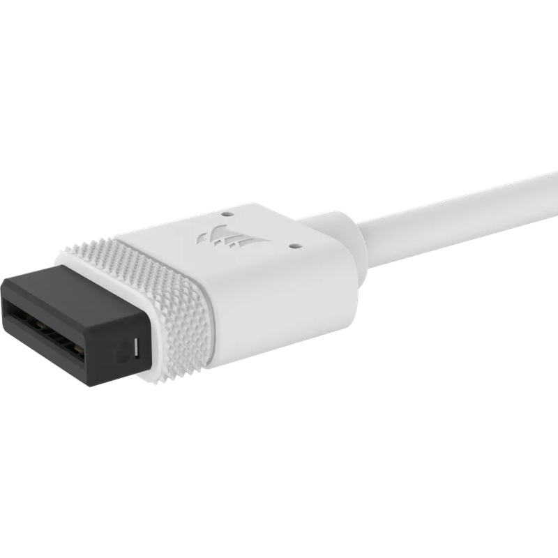 CORSAIR iCUE LINK Cable; 1x 600mm with Straight/Slim 90° connectors; White