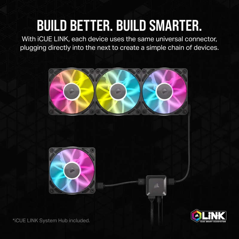 Corsair RX Series; iCUE LINK RX140; 140mm Fan; Dual Pack.