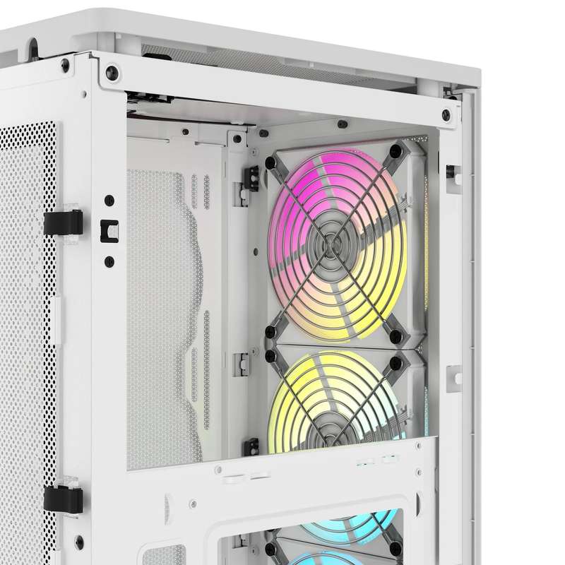 iCUE 2000D RGB AIRFLOW White Mini-ITX PC Case; 3x 2.5'' Drive Bays; Up to 360mm Radiator compatib...