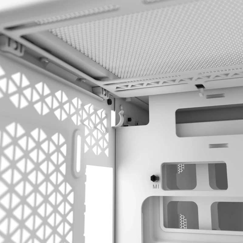2500D Airflow White Mid-Tower Dual Chamber PC Case; 2x 3.5'' |  2x 2.5'' Drive Bays; Up to 360mm ...