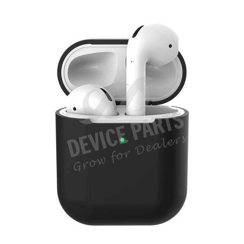 Anti-drop Dust-proof Bluetooth Earphone Silicone Case for AirPods 1/AirPods 2 Black