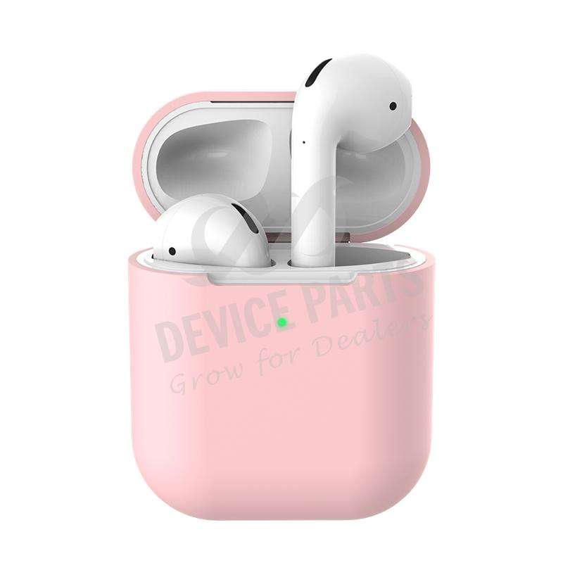 Anti-drop Dust-proof Bluetooth Earphone Silicone Case for AirPods 1/AirPods 2 Pink