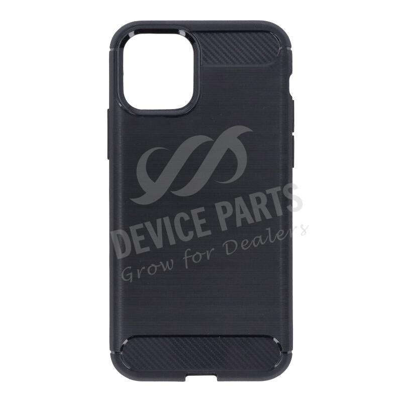 Carbon Fiber TPU Brushed Texture Shockproof Case for iPhone 11 Pro Black