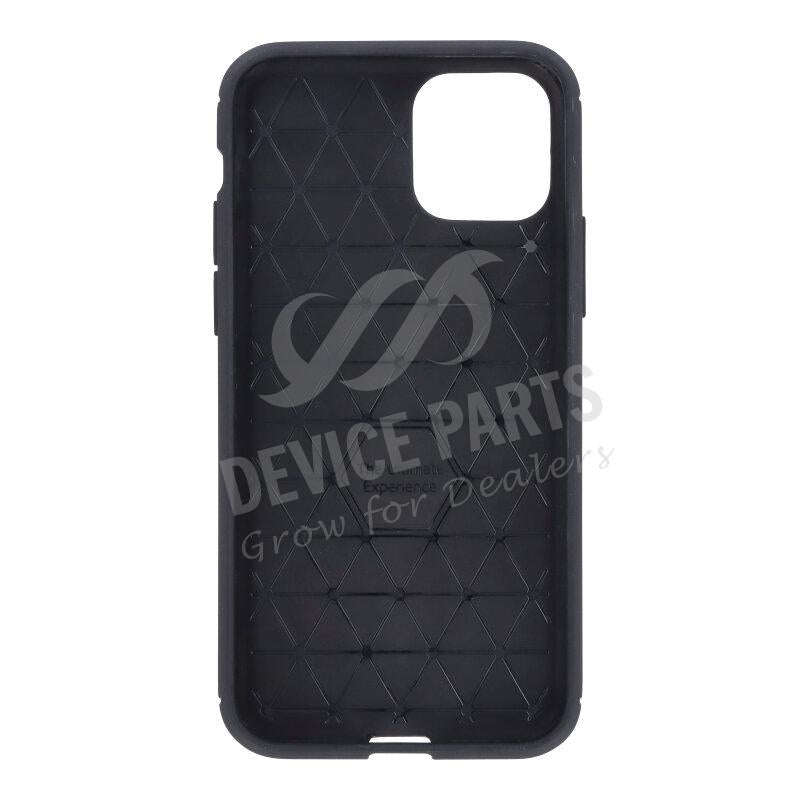Carbon Fiber TPU Brushed Texture Shockproof Case for iPhone 11 Pro Black