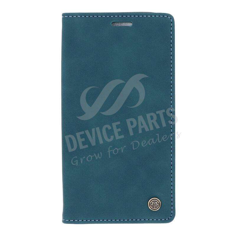 CaseMe-013 PU + PC Business Style Vintage Matte Horizontal Flap Leather Case for iPhone 11 Blue