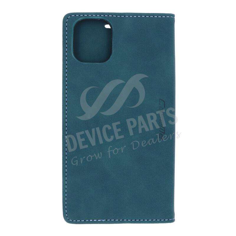 CaseMe-013 PU + PC Business Style Vintage Matte Horizontal Flap Leather Case for iPhone 11 Blue