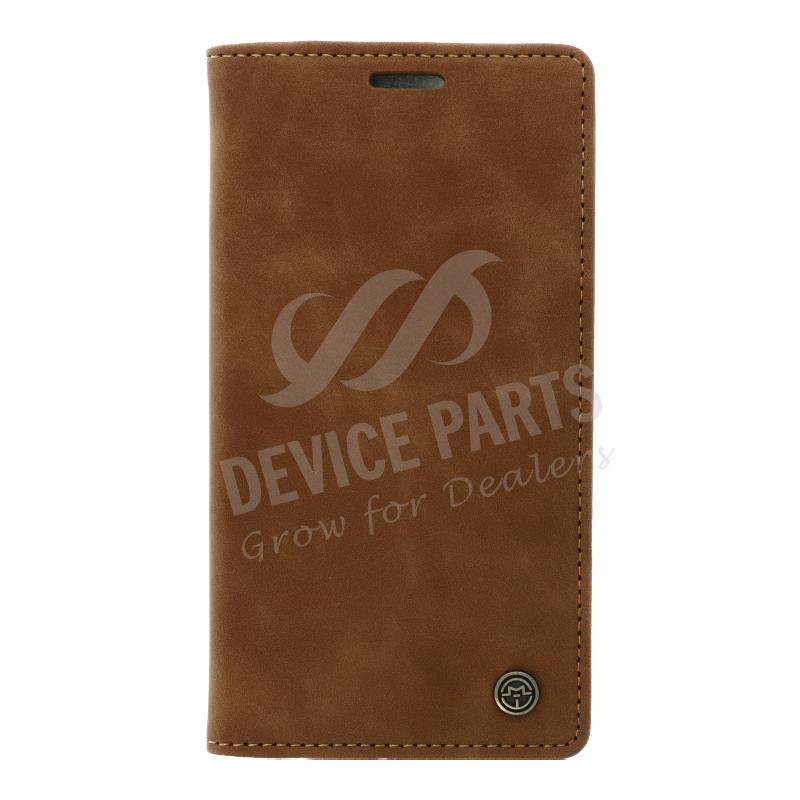 CaseMe-013 PU + PC Business Style Vintage Matte Horizontal Flap Leather Case for iPhone 11 Mocha