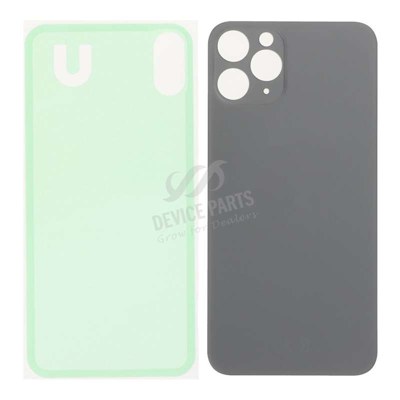 Battery Door with Adhesive for iPhone 11 Pro EU & Large Hole Version Black OEM