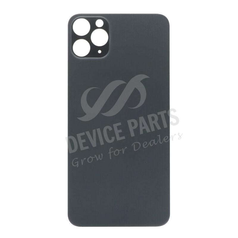 Battery Door with Adhesive for iPhone 11 Pro Max EU & Large Hole Version Black OEM
