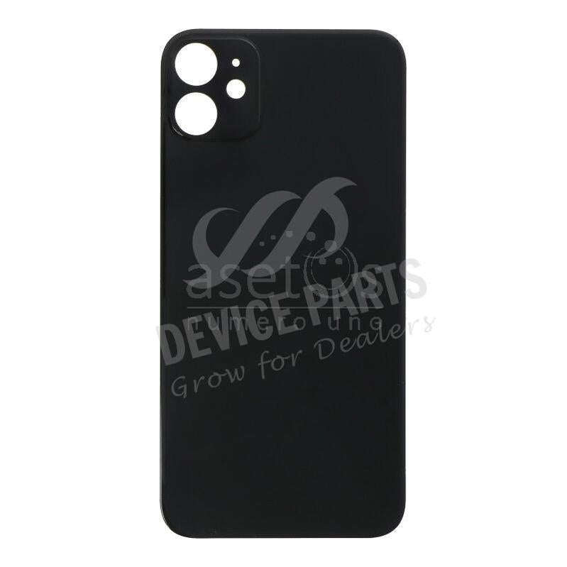 Battery Door with Adhesive for iPhone 11 EU & Large Hole Version Black OEM