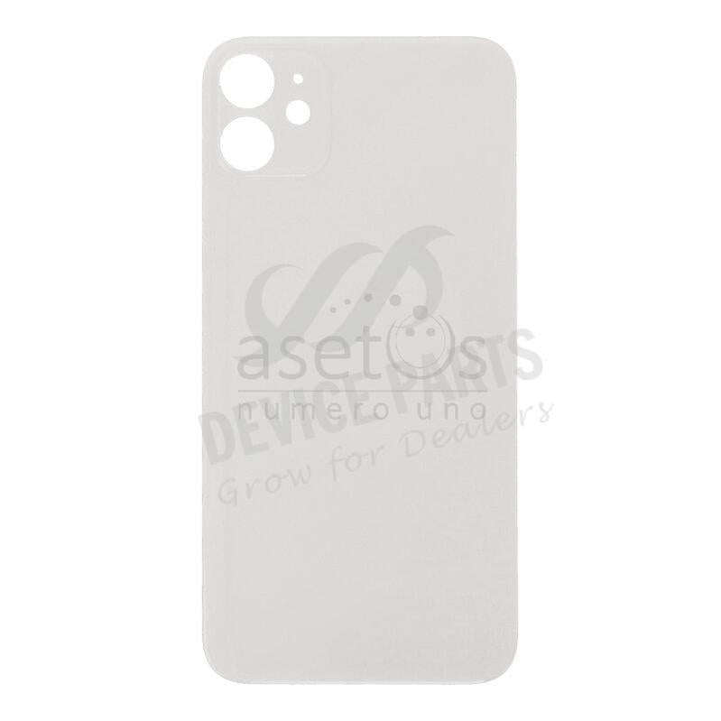 Battery Door with Adhesive for iPhone 11 EU & Large Hole Version White OEM