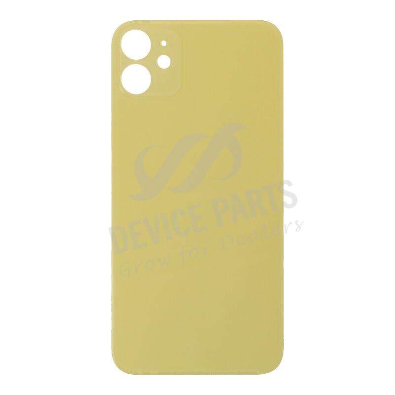 Battery Door with Adhesive for iPhone 11 EU & Large Hole Version Yellow OEM